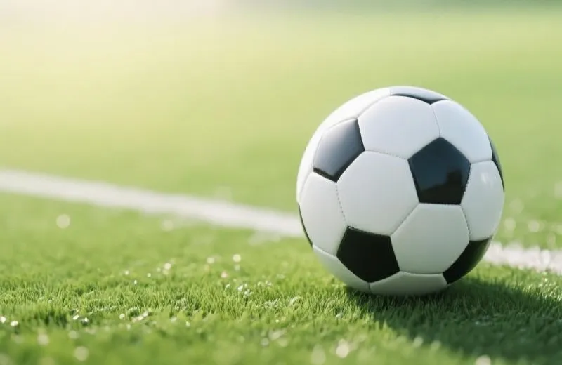 足球与草地的示意图