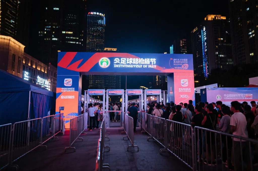 夜间球迷活动现场的安检与导视系统